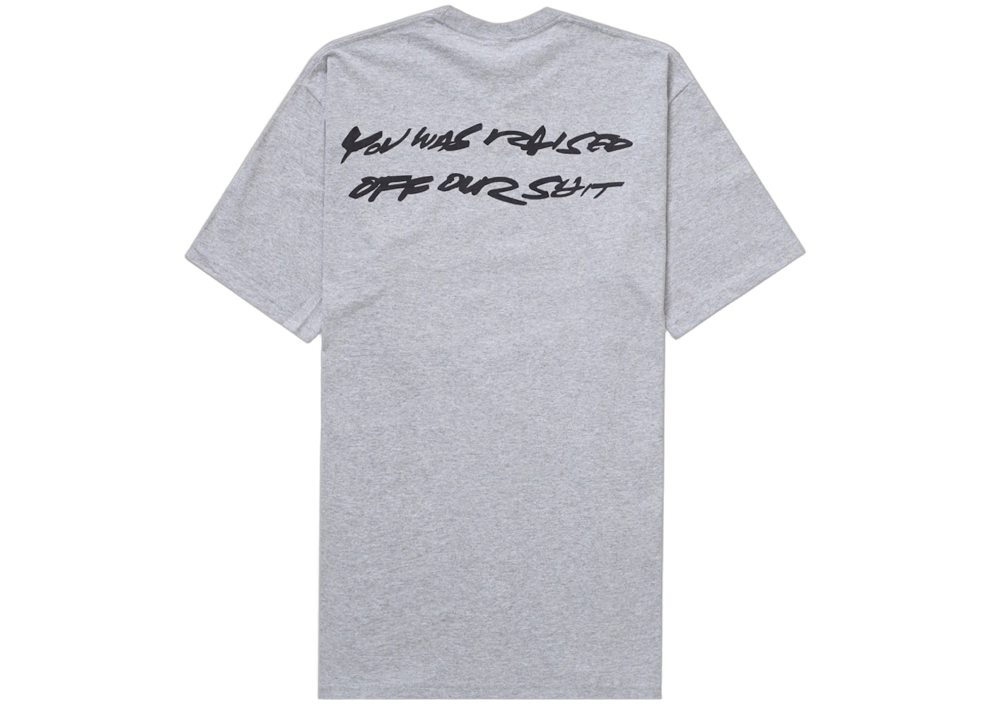 Supreme Futura Box Logo Tee Heather Grey