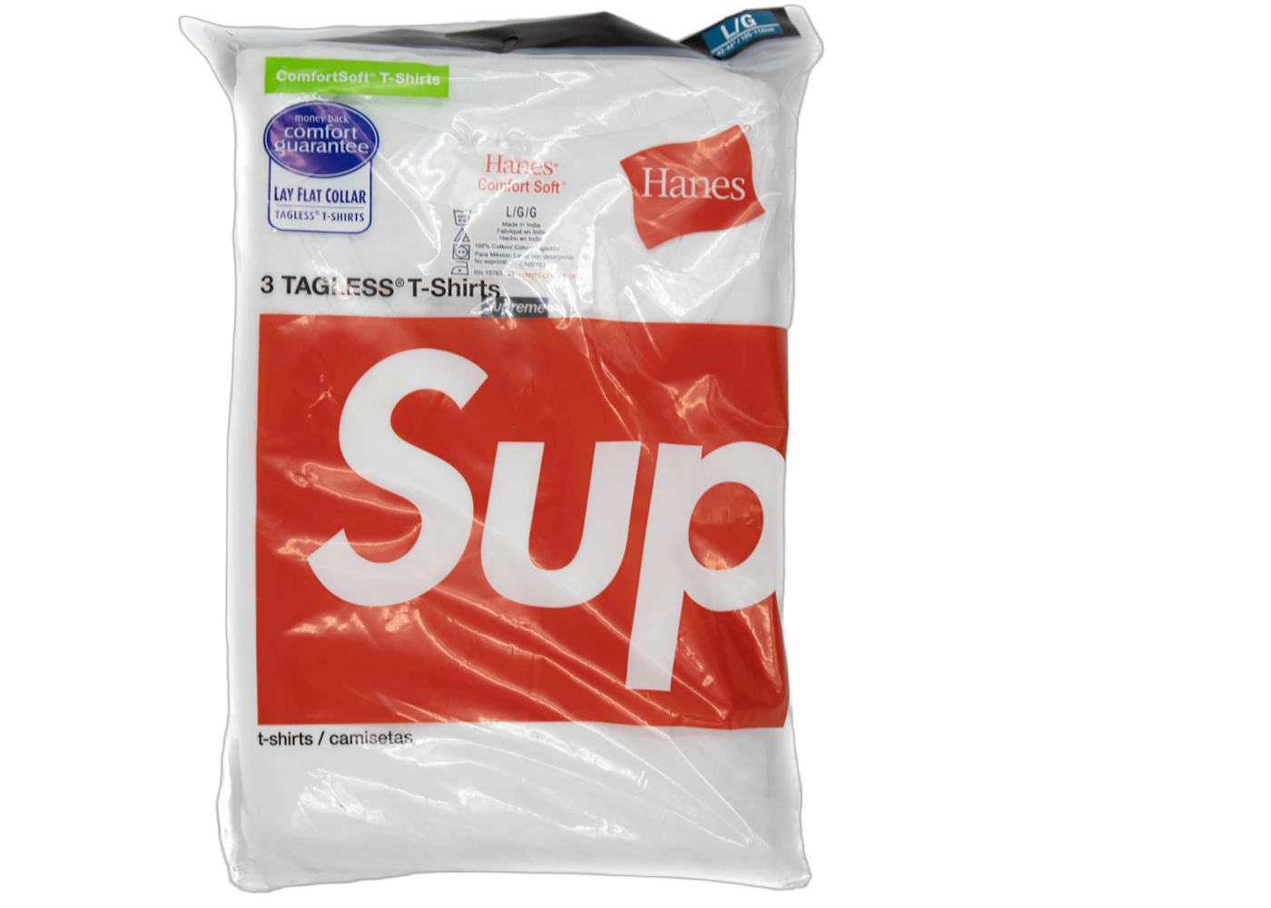 Supreme Hanes Tagless Tees (3 Pack) White