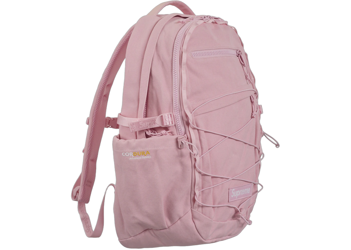 Supreme Logo Backpack (SS25) Light Pink