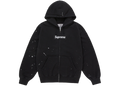 Supreme MM6 Maison Margiela Box Logo Zip Up Hooded Sweatshirt Black