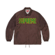 Supreme Spellout Coaches Jacket Brown