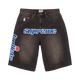 Supreme x Mitchell & Ness Washington Bullets Baggy Denim Short Washed Black