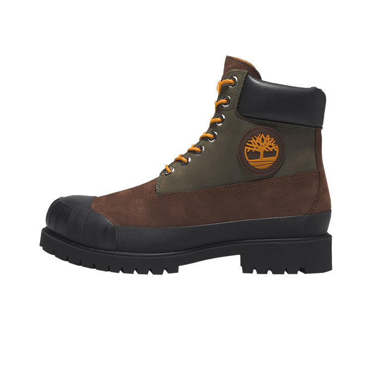 Timberland 6" Premium Waterproof Boot Olive Nubuck Dark Brown