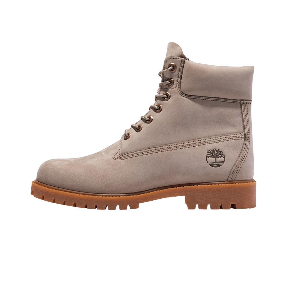 Timberland Heritage 6 Inch Lace Up Waterproof Light Taupe Nubuck