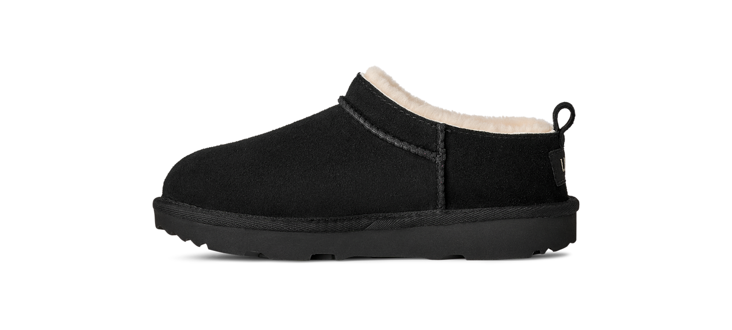 UGG Classic Micro Slipper Black (Kids), Black (1174410K-BLK)