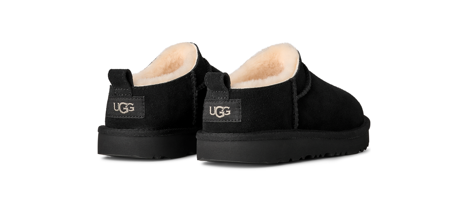 UGG Classic Micro Slipper Black (Kids), Black (1174410K-BLK)