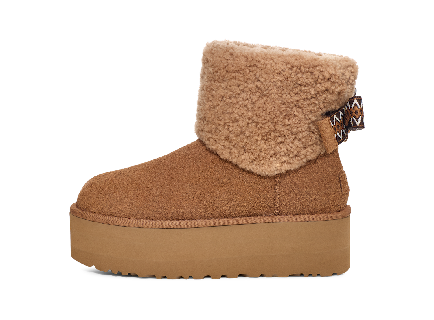 UGG Classic Mini Maxi Curly Boot Chestnut, Chestnut (1158267-CHE)
