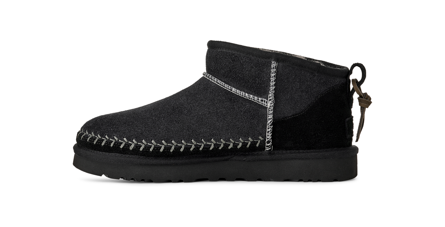 UGG Classic Ultra Mini Biarritz Boot Black, Black (1171538-BLK)
