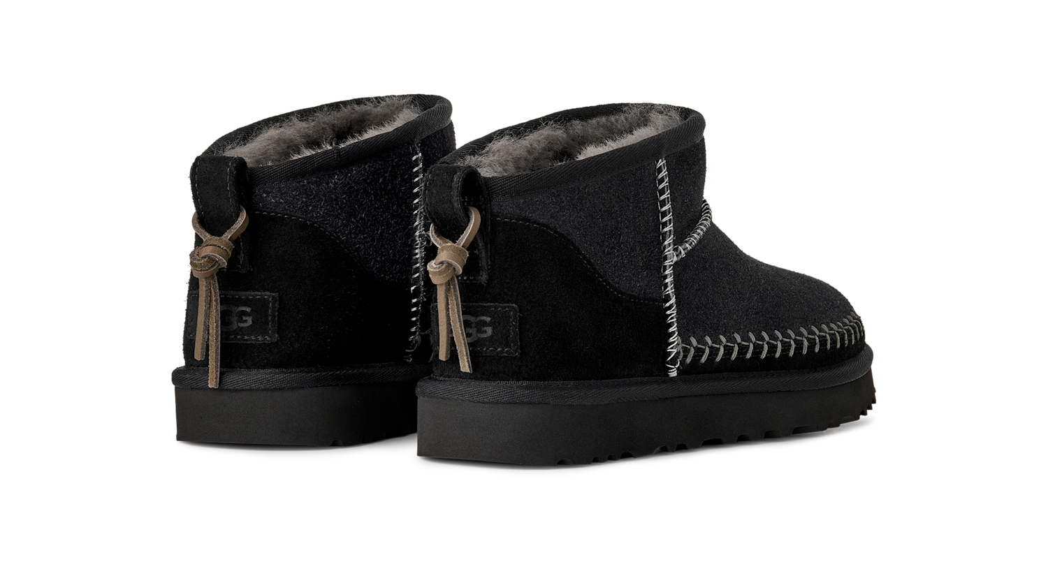 UGG Classic Ultra Mini Biarritz Boot Black, Black (1171538-BLK)