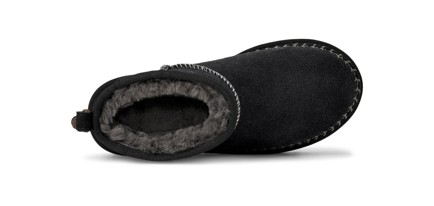 UGG Classic Ultra Mini Biarritz Boot Black, Black (1171538-BLK)