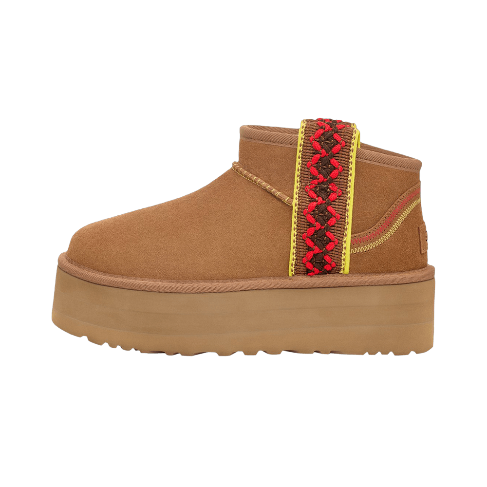 UGG Classic Ultra Mini Braid Boot Chestnut