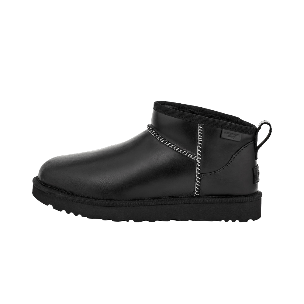 UGG Classic Ultra Mini LTHR Regen Boot Black, Black (1163490-BLK)