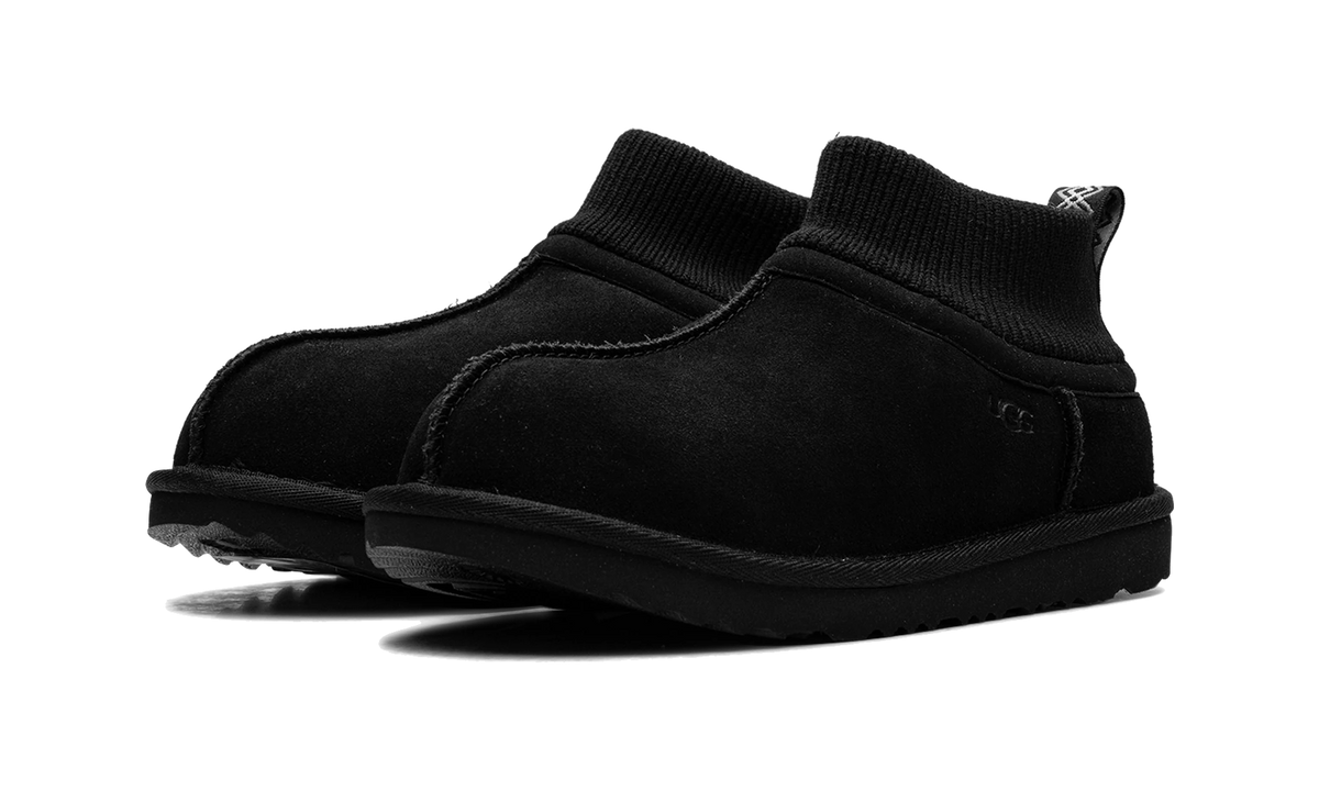 UGG Classic Ultra Stretch Cuff Slipper Black (Kids)