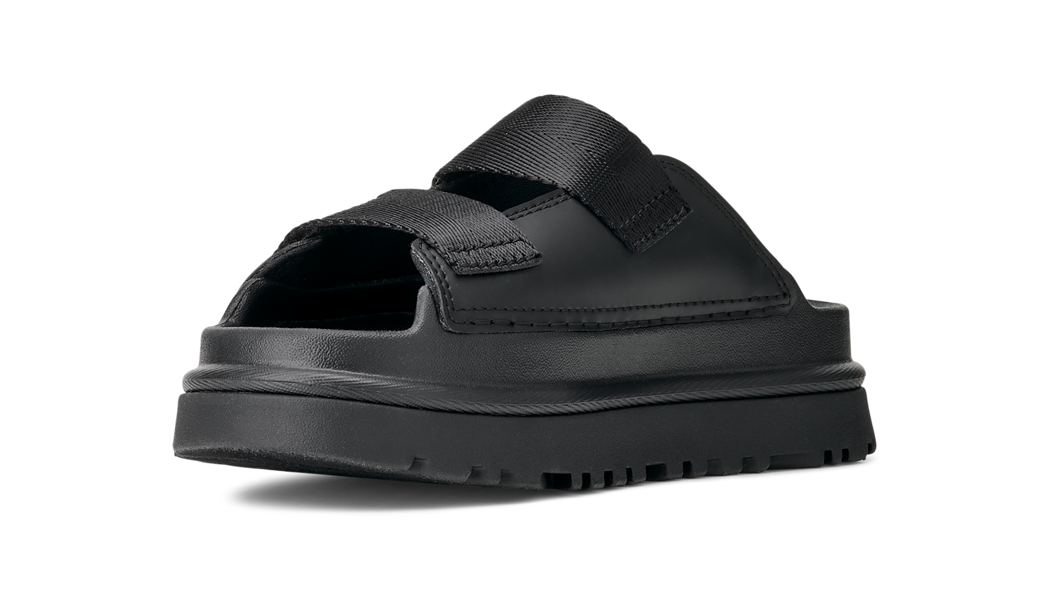 UGG GoldenGlow Slide Black (Kids), Black (1166513K-BLK)