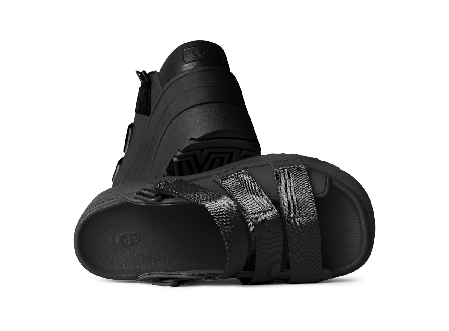 UGG GoldenRise Platform Sandals Black, Black (1167431-BLK)