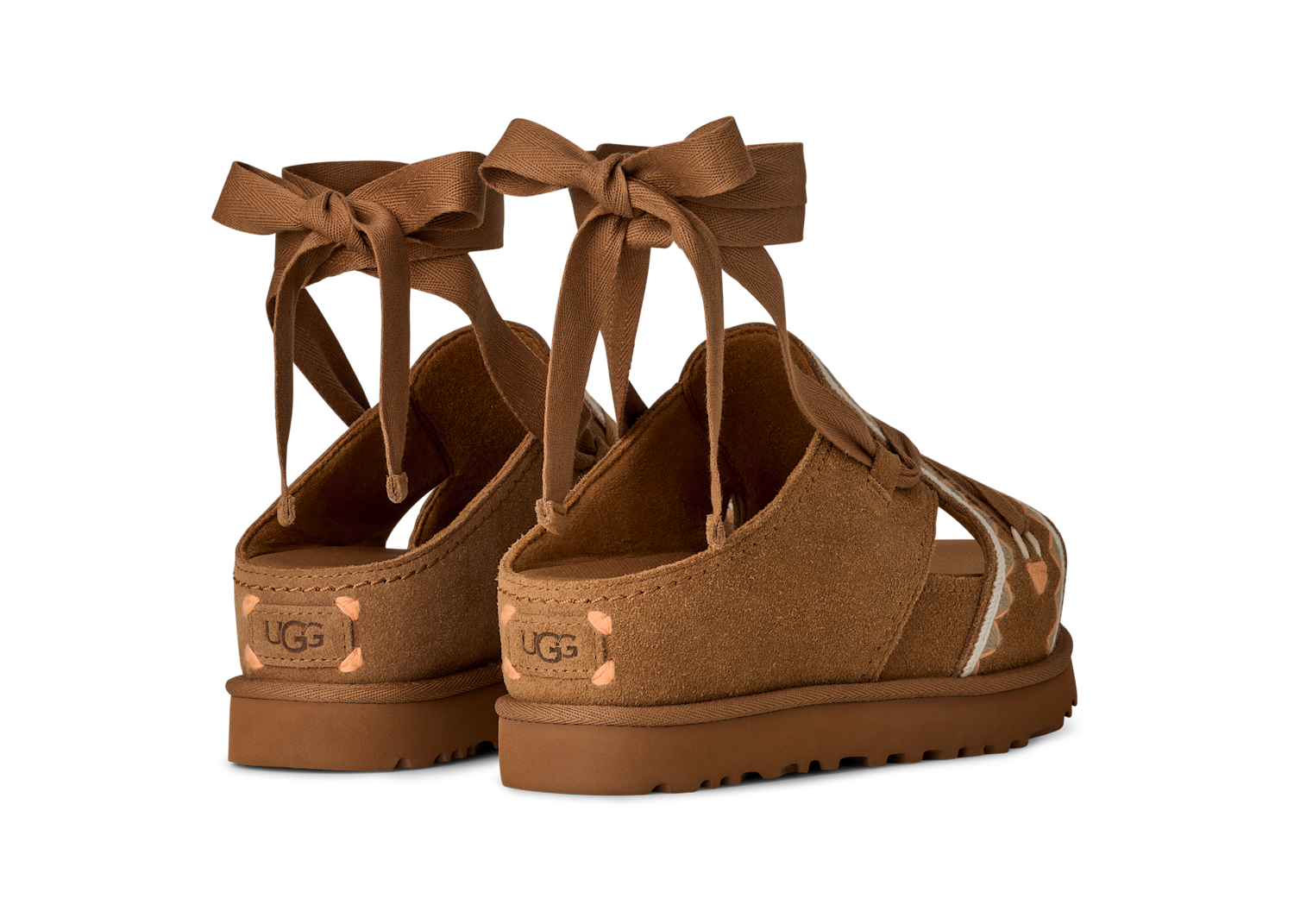 UGG Goldenstar Hi Artistitch Slide Chestnut Multi
