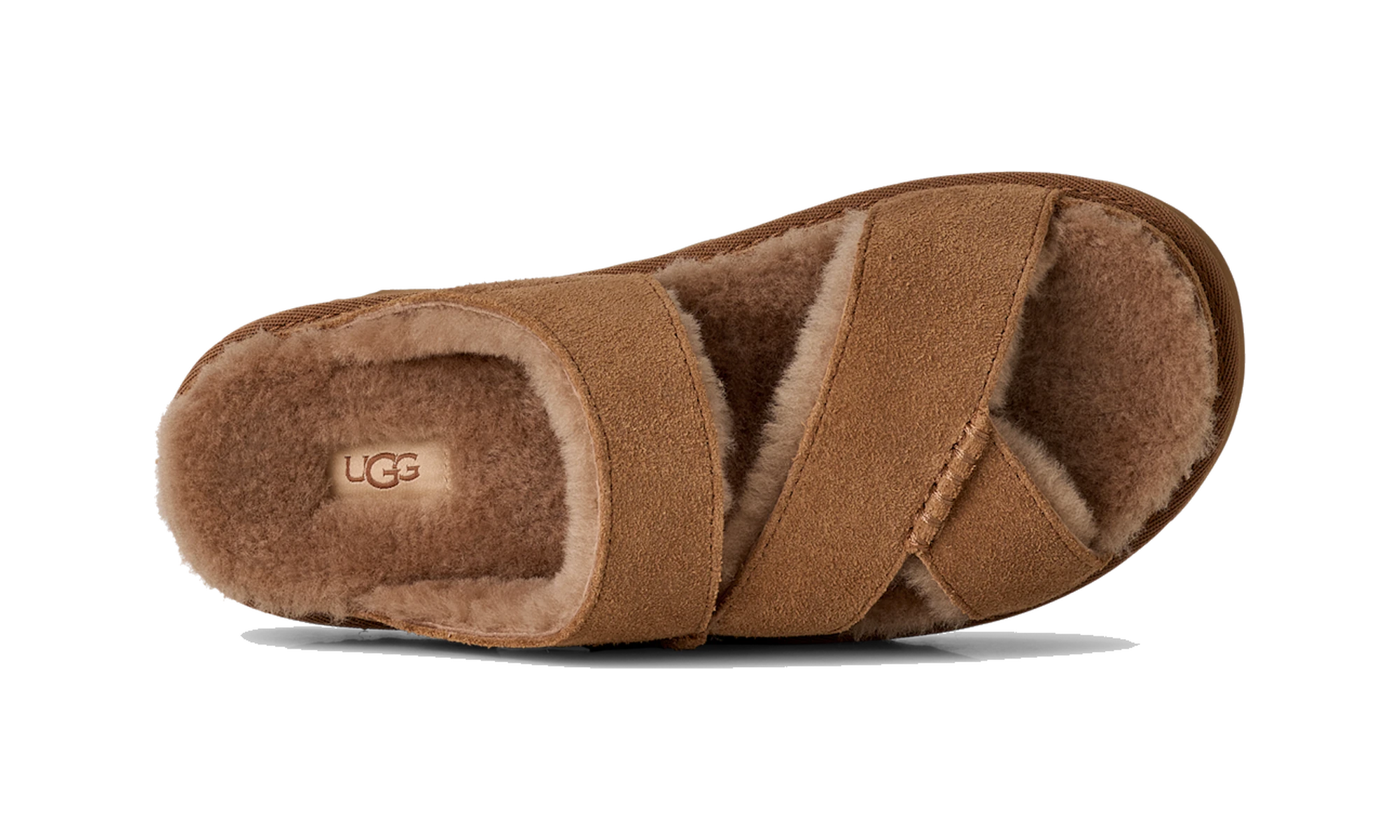 UGG Greenport Cross Strap Slide Chestnut
