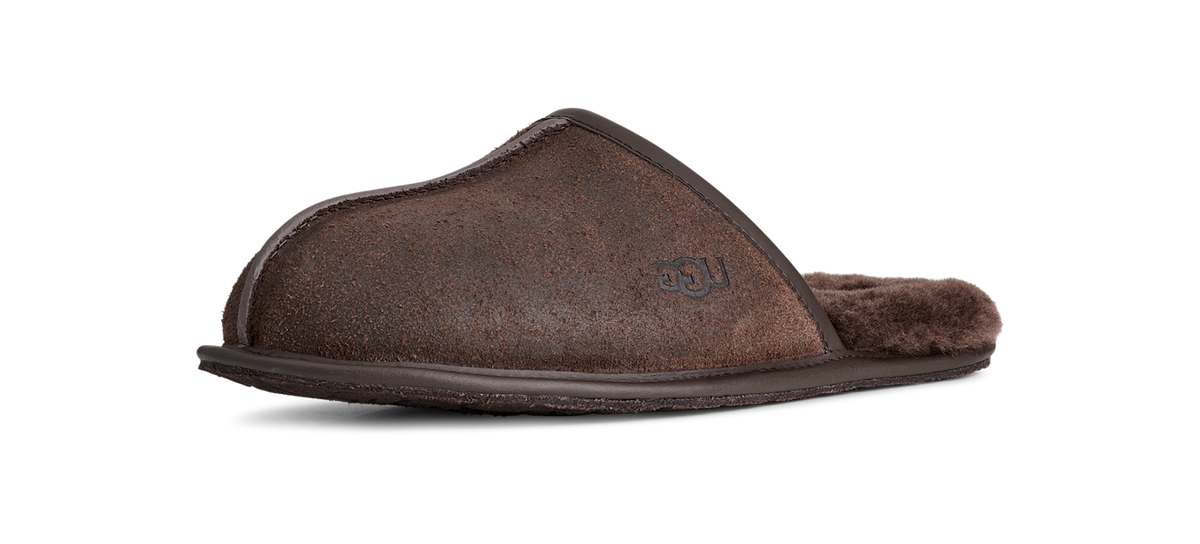 UGG Scuff Leather Distressed Slipper Dusted Cocoa