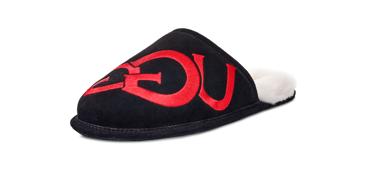 UGG Scuff Logo Slipper Black Red