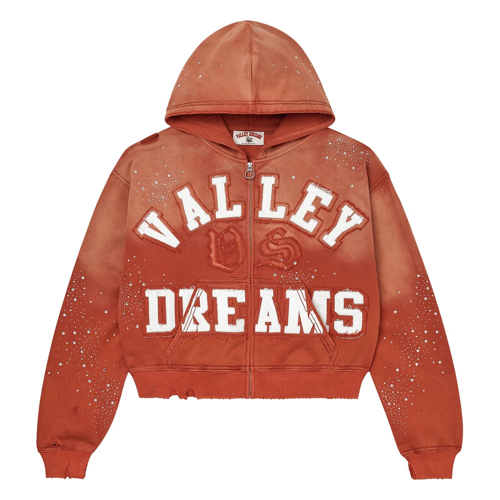 Vale Forever Classico Zip Up Hoodie Orange