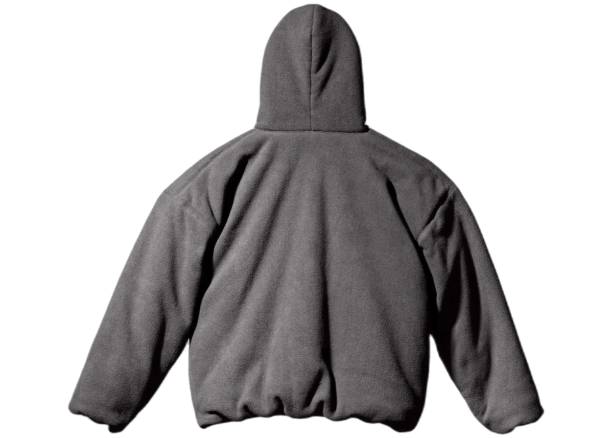 Yeezy Gap Polar Fleece Padded Hoodie Dark Grey