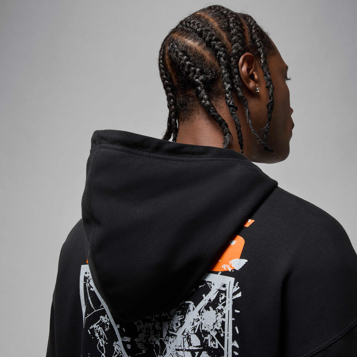 Air Jordan Brooklyn Oversized Pullover Hoodie Black/Starfish