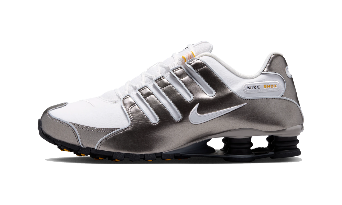 Nike Shox NZ Summit White/Metallic Pewter/University Gold/Summit White