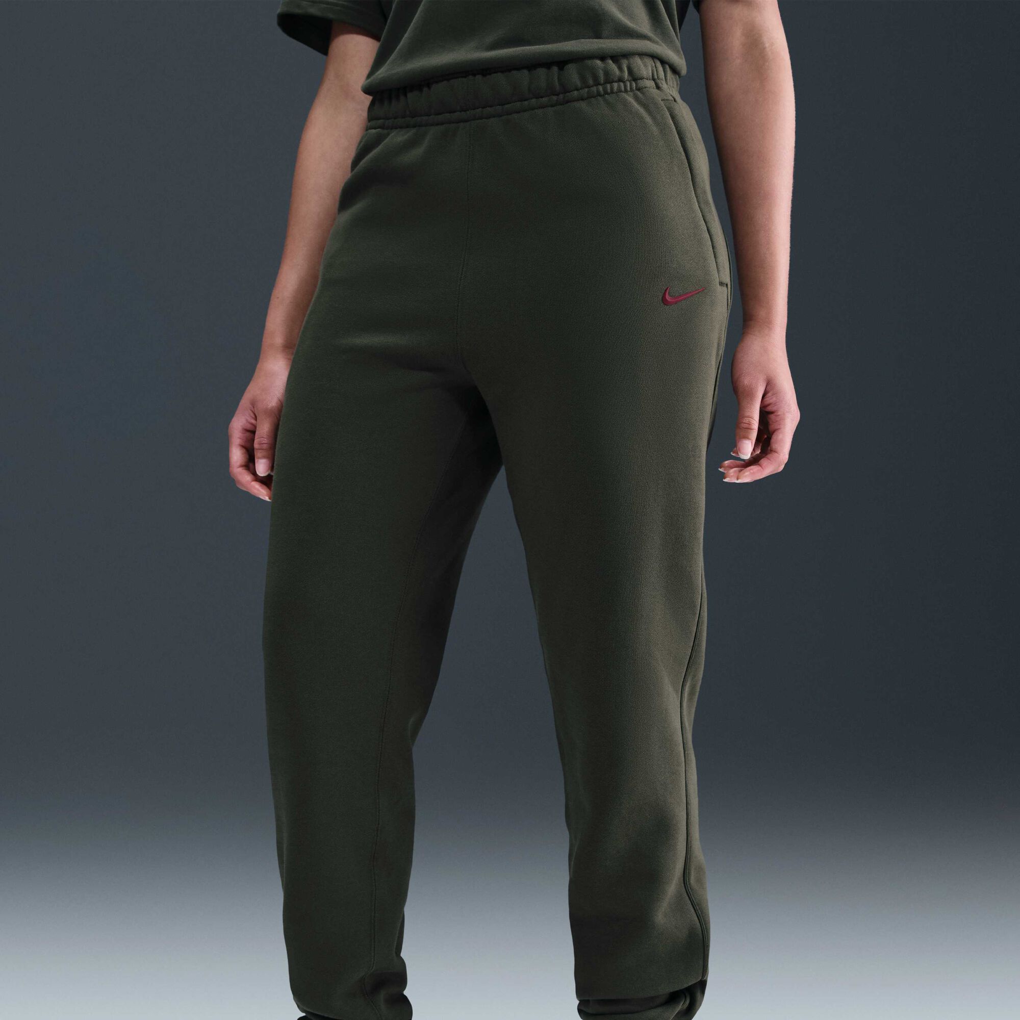 NOCTA NOCTA Fleece CS Tracksuit Bottoms Cargo Khaki/Team Red