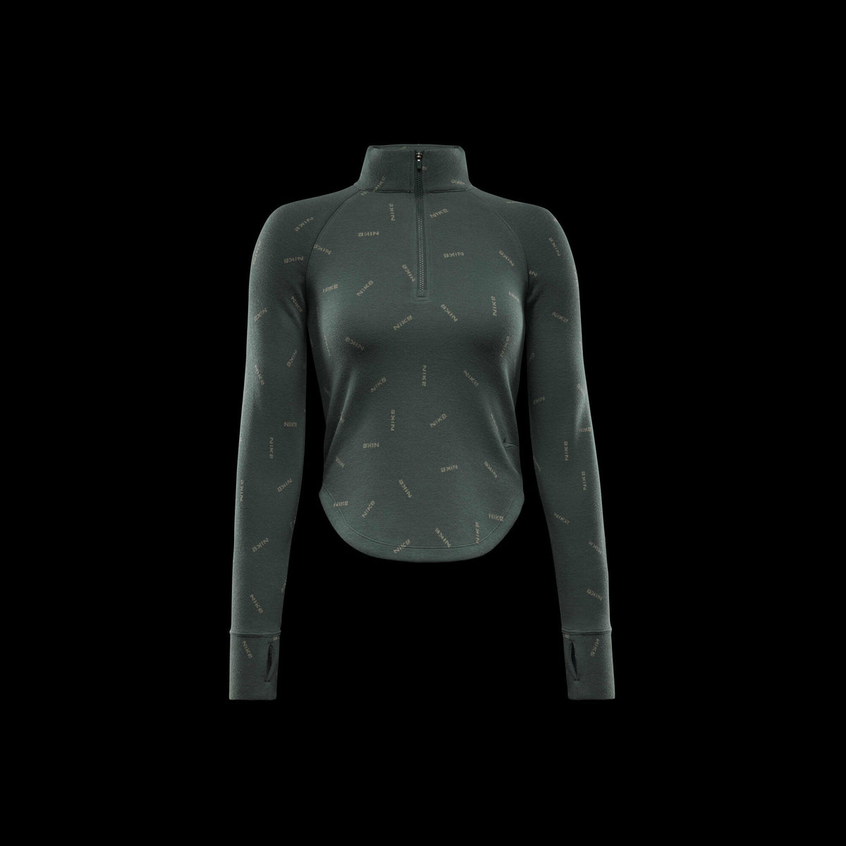 Nike Sportswear Collection Slim 1/2-Zip Long-Sleeve Logo Top Vintage Green/Light Army/Vintage Green