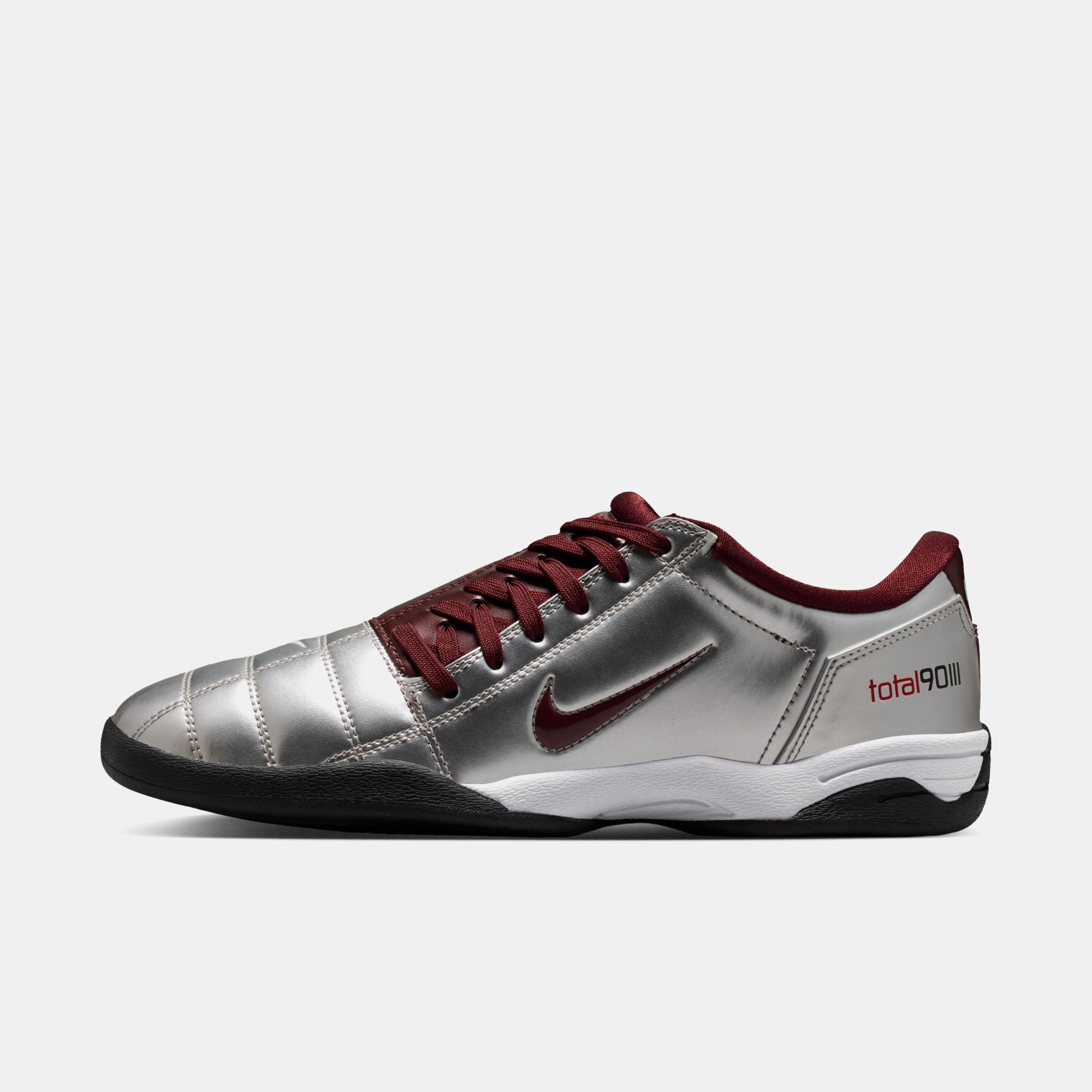 Nike Total90 Metallic Silver/Burgundy Crush/White