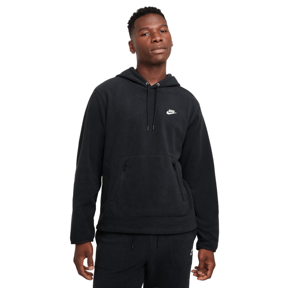 Nike Club Men's Winterized Pullover Hoodie Black/White
