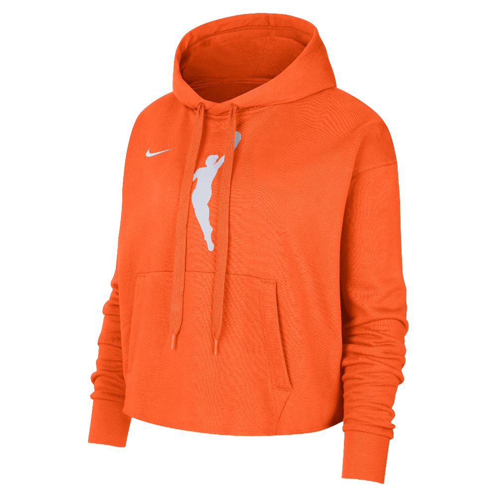 Team 13 Courtside Women's Nike WNBA Cropped Pullover Hoodie Brilliant Orange/Brilliant Orange/White
