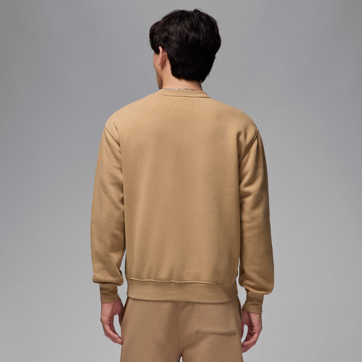 Air Jordan Brooklyn Fleece Crew-Neck Sweatshirt Desert Camo/White
