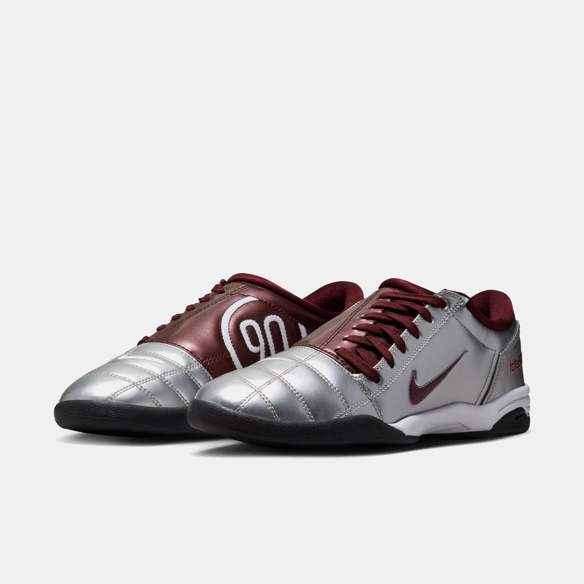 Nike Total90 Metallic Silver/Burgundy Crush/White