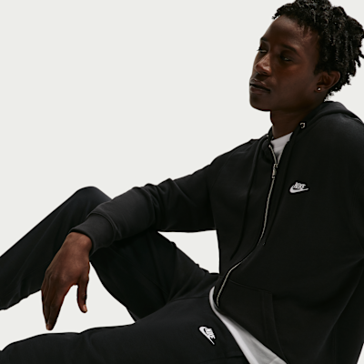 Nike Club Men's French Terry Joggers Black/Black/White