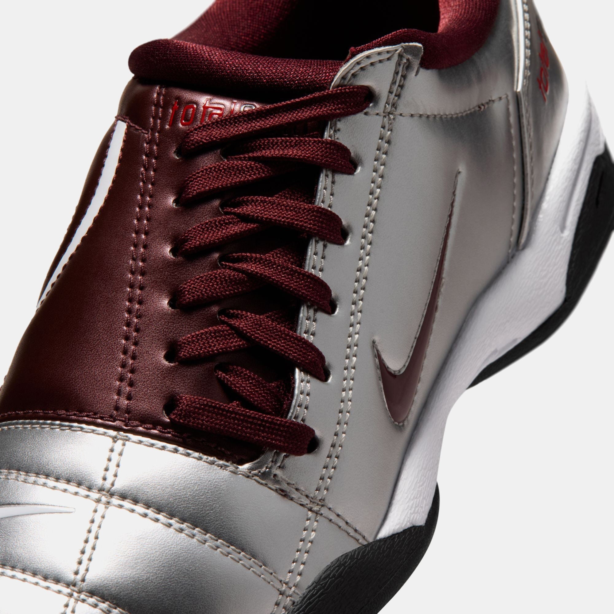 Nike Total90 Metallic Silver/Burgundy Crush/White