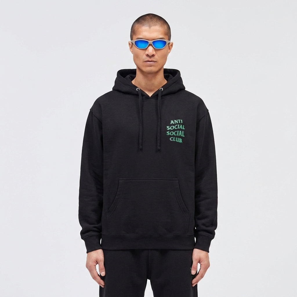 Anti Social Social Club Glitch Hoodie Black