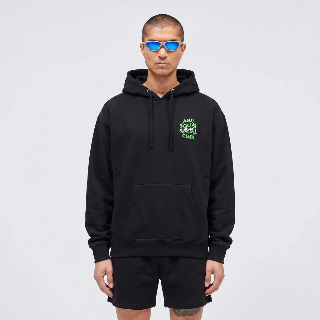 Anti Social Social Club x Fragment Precious Petals Hoodie (FW22) Black Green