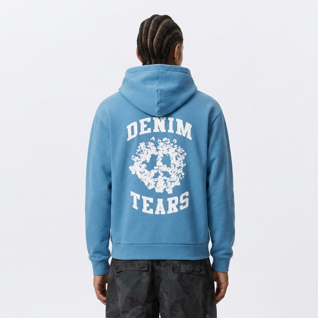 Denim Tears Denim University Zip Hoodie Light Blue