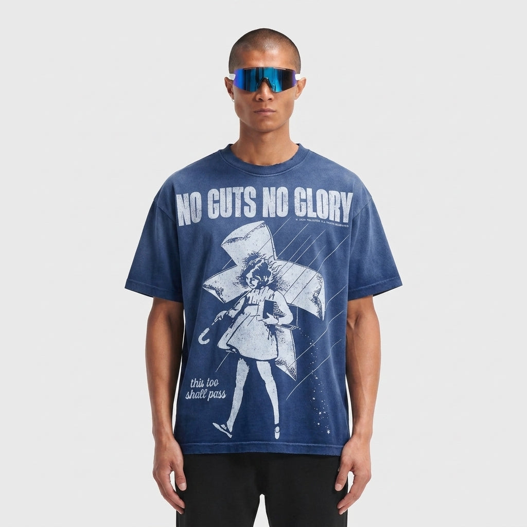 Hellstar Carry Your Cross T-Shirt Navy