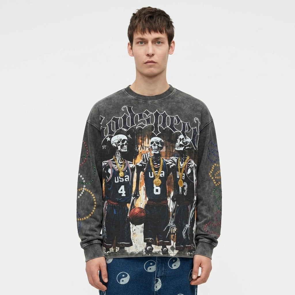 Godspeed Dreamteam 24 Long-Sleeve VVS T-Shirt Black Wash