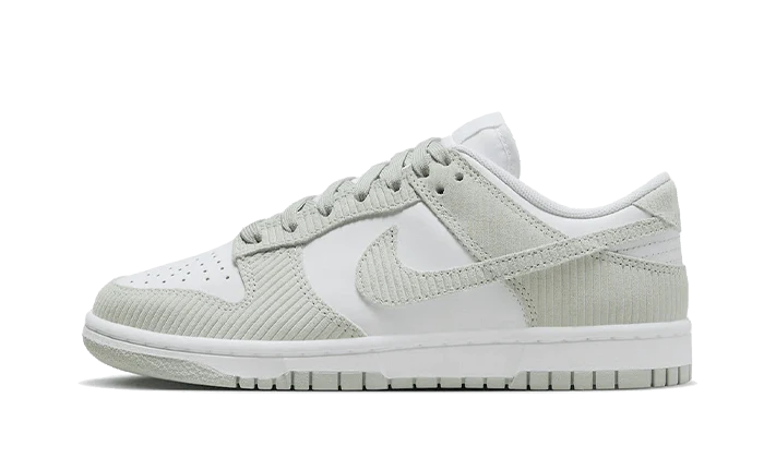 Nike Dunk Low Light Silver Corduroy, White/Light Silver (FN7658-100)