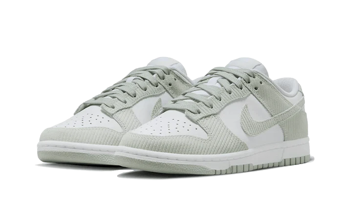 Nike Dunk Low Light Silver Corduroy, White/Light Silver (FN7658-100)