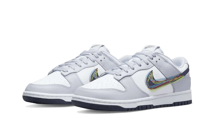 Nike Dunk Low 3D Swoosh, White/Blackened Blue/Volt (DV6482-100)