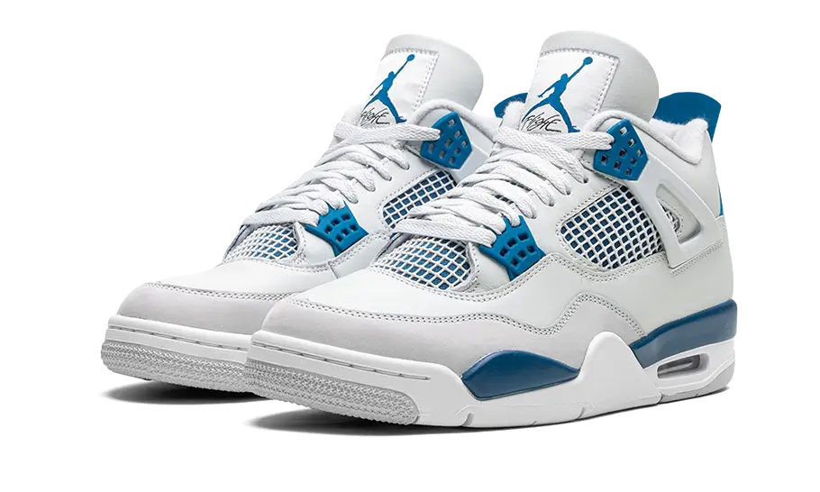 Air Jordan 4 Retro Military Blue (2024), Off-White/Military Blue/Neutral Grey (FV5029-141 / HF4281-141)