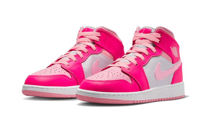 Air Jordan 1 Mid Fierce Pink, White/Medium Soft Pink/Fierce Pink (FD8780-116)