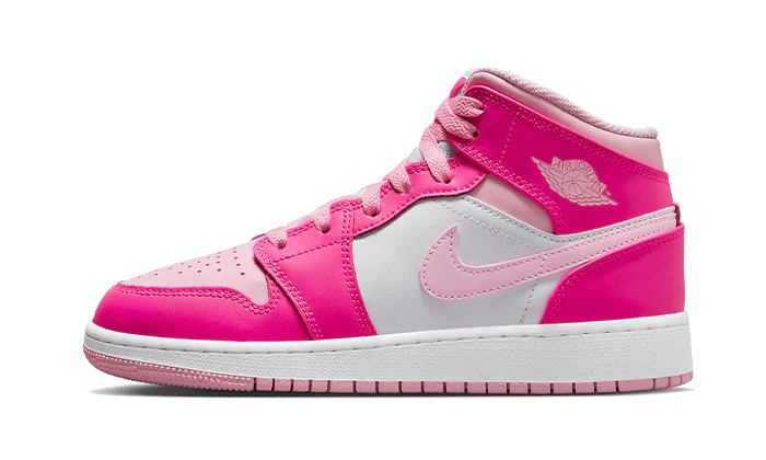 Air Jordan 1 Mid Fierce Pink, White/Medium Soft Pink/Fierce Pink (FD8780-116)