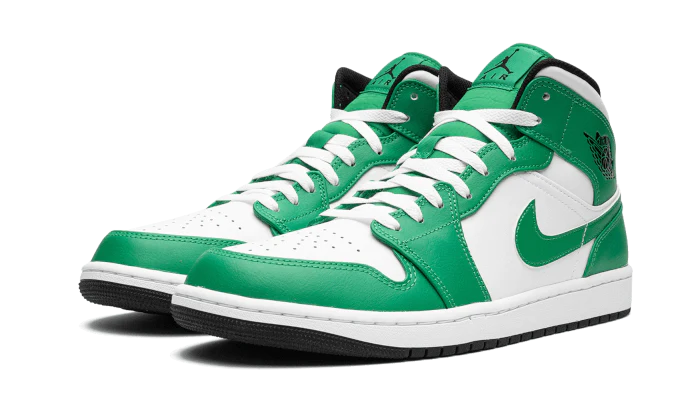 Air Jordan 1 Mid Lucky Green, Lucky Green/Black/White (DQ8426-301 / DQ8423-301)