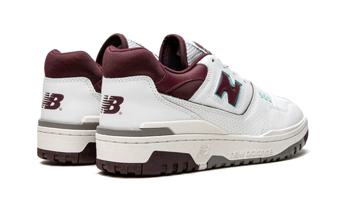 New Balance 550 Burgundy Cyan, White/Burgundy/Cyan (BB550WBG)