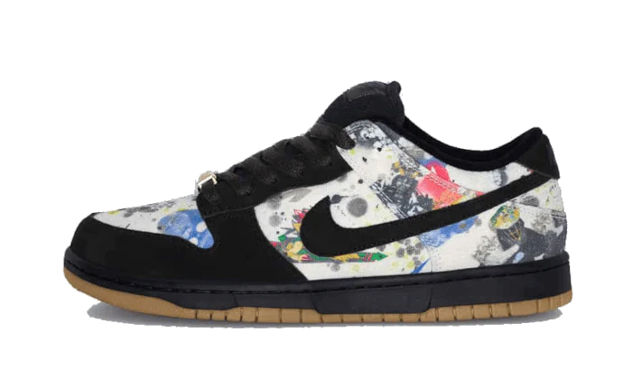 Nike SB Dunk Low Supreme Rammellzee, Black/Black-Multi-Color (FD8778-001)